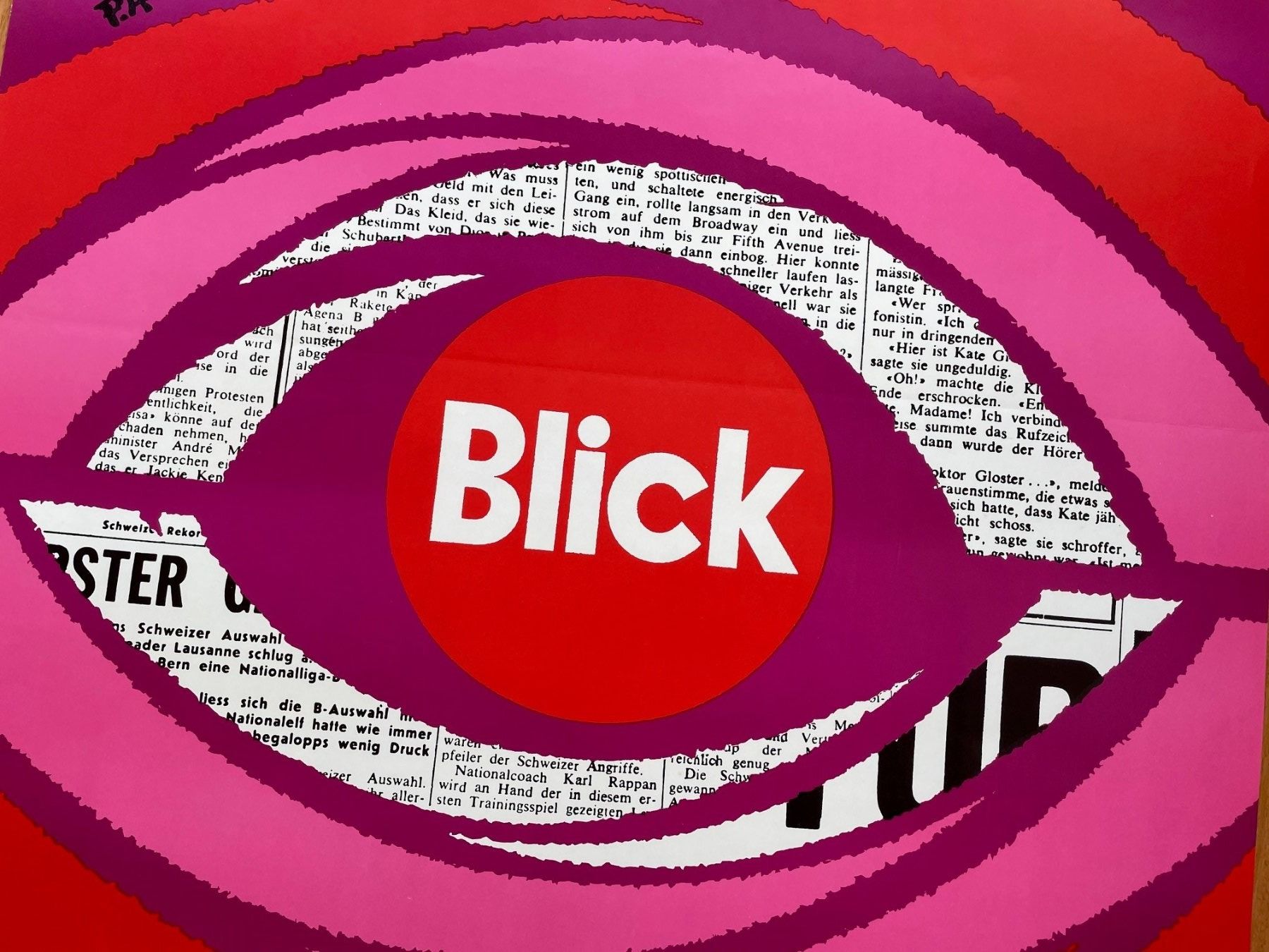 Poster & Bilder: Original Plakat "Blick ist dabei!" Augsburger 1968 – Gebraucht aus Dietikon von Tiburon6 1