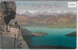Rigi-First - Felsenweg mit Blick auf Vierwaldstättersee