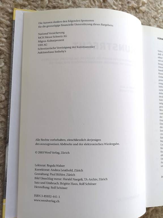 Libri: Kunstrecht von Bruno Glaus und Peter Studer – Nuovo (secondo la descrizione) da Burgistein venduto da LaLUZdelFARO 2