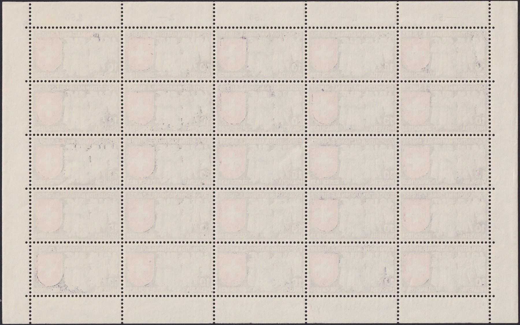 Tutti i francobolli: 1939, Nr.222-224 Bogen mit Plattenfehler postfrisch. 530.-+ – Usato da Sursee venduto da Luzernerraute 2