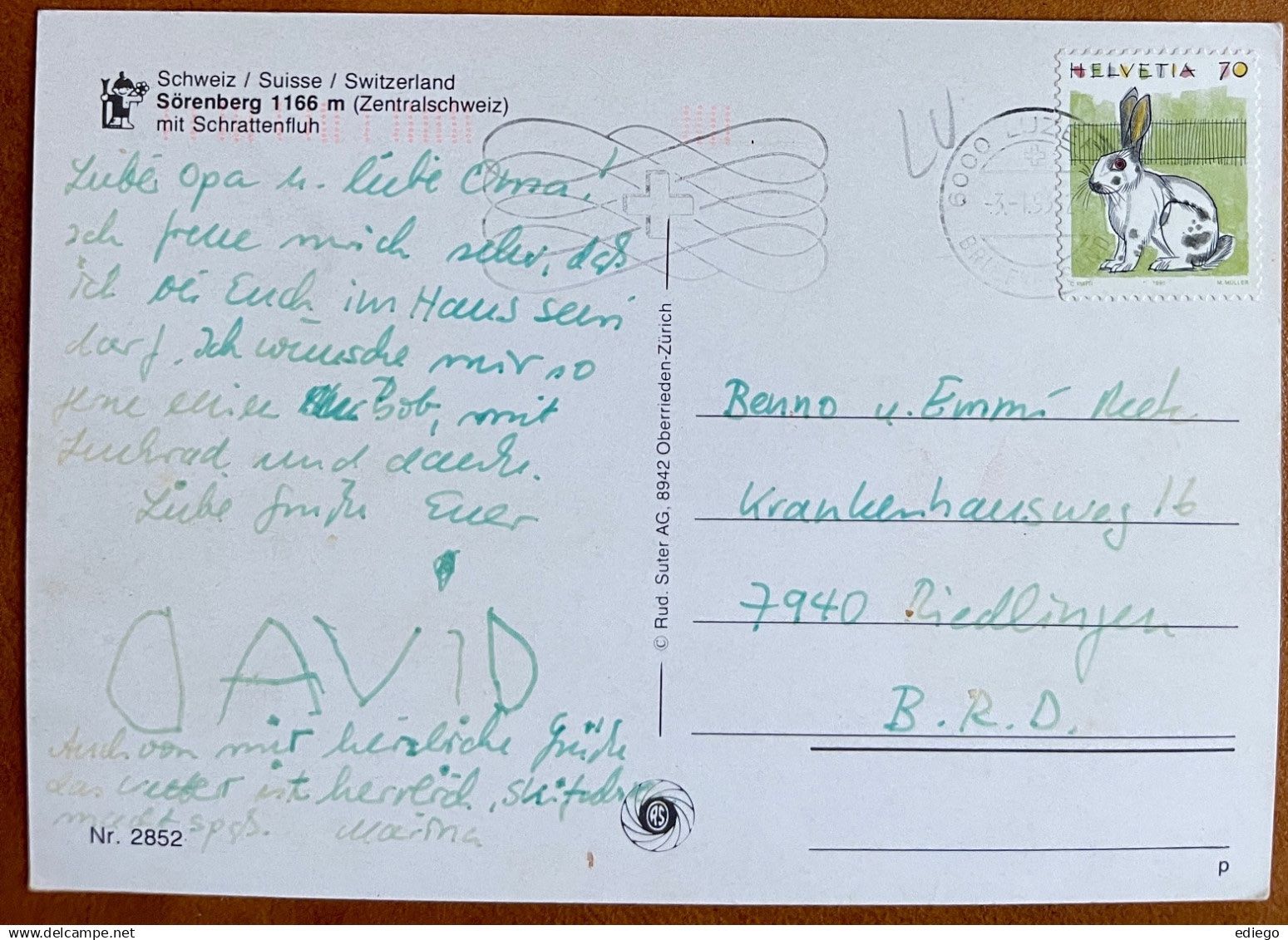 Cartoline postali: AK: Sörenberg - Winter - Pistes de ski – Usato da Lutry venduto da Ediego 1