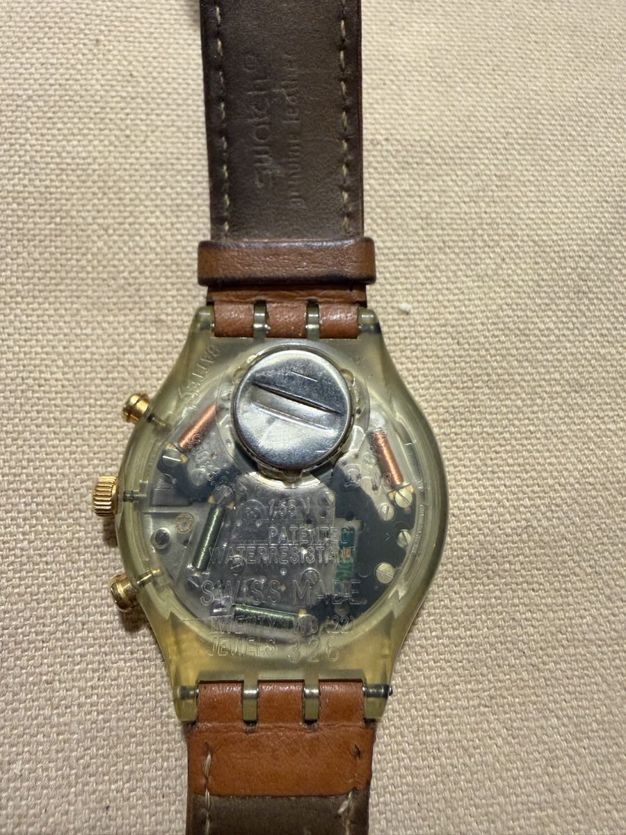 Swatch Uhren: Swatch Chrono vintage, bracelet cuir – Gebraucht aus Lausanne von Pascal9999 1