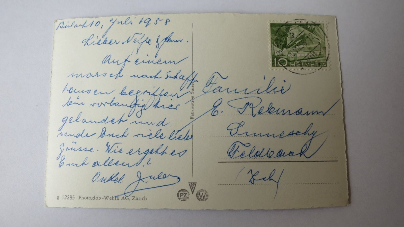 Ansichtskarten: Bülach / ZH - 1958 – Gebraucht aus Jona von centumprata 1