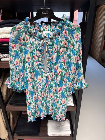 Bluse GANNI Blumenmuster Grösse 34 neuwertig