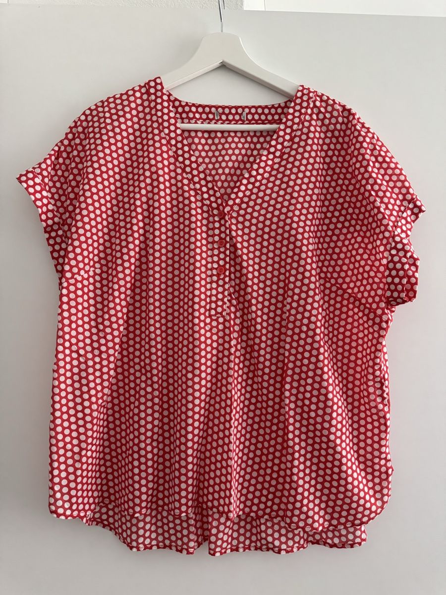 C&A Camicette: Bluse kurzarm rot-weiss gepunktet - Grösse L – Usato da Dietwil venduto da vera2301 1