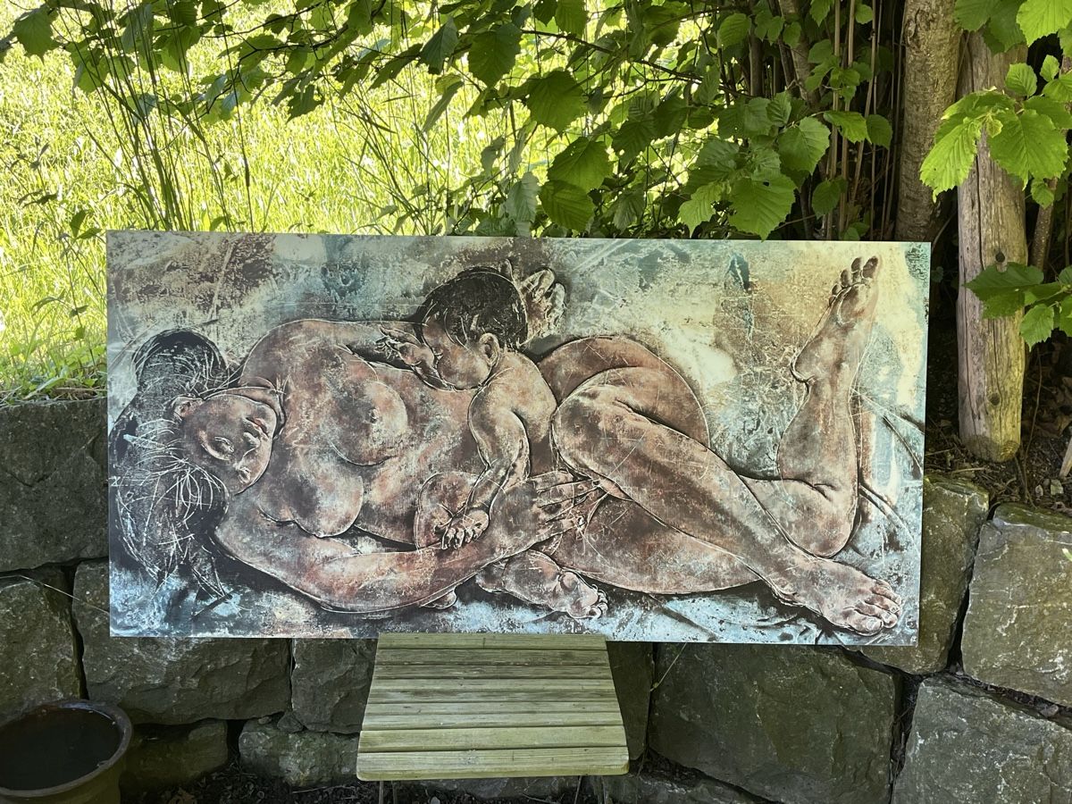 Foto & Immagini: Grosses Hans Erni Bild "Mutter & Kind" – Usato da Wiesenberg venduto da swissantik 3