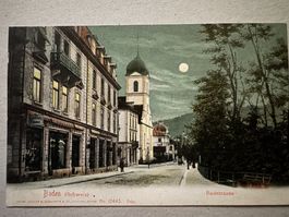 BADEN - Badstrasse / ref. Kirche 1905 - Ansichtskarte