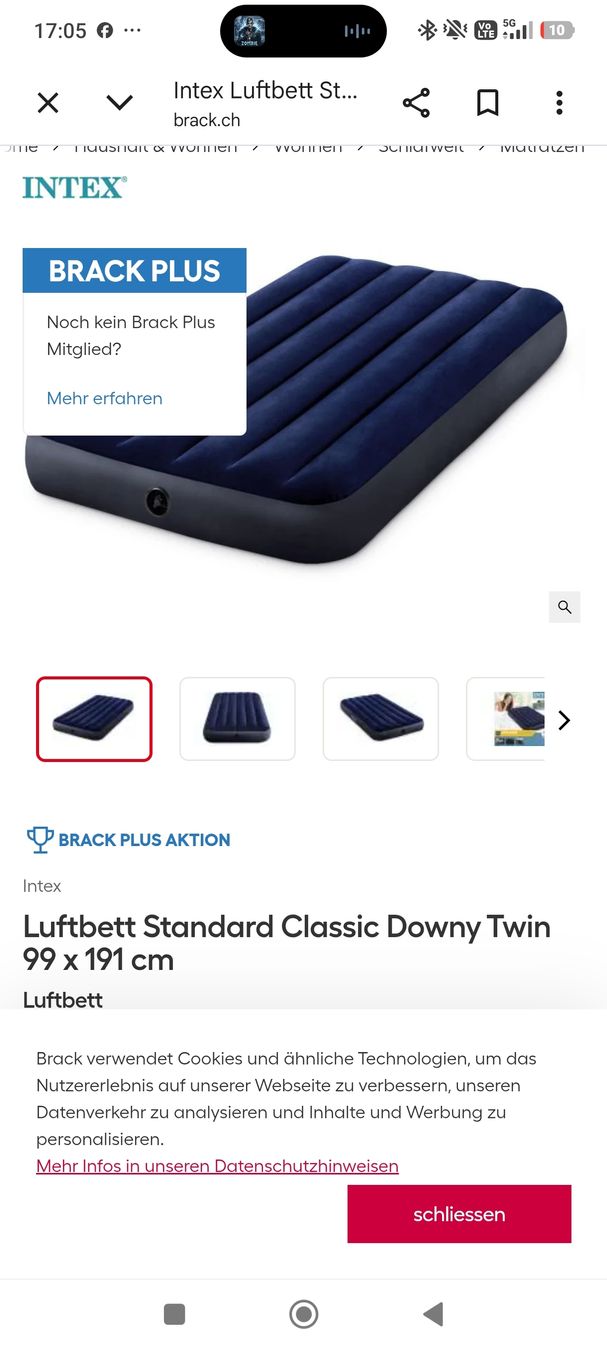 Materassi: 2x Intex Luftbett 99 x 191  – Usato da Konolfingen venduto da dom_t6m6 2