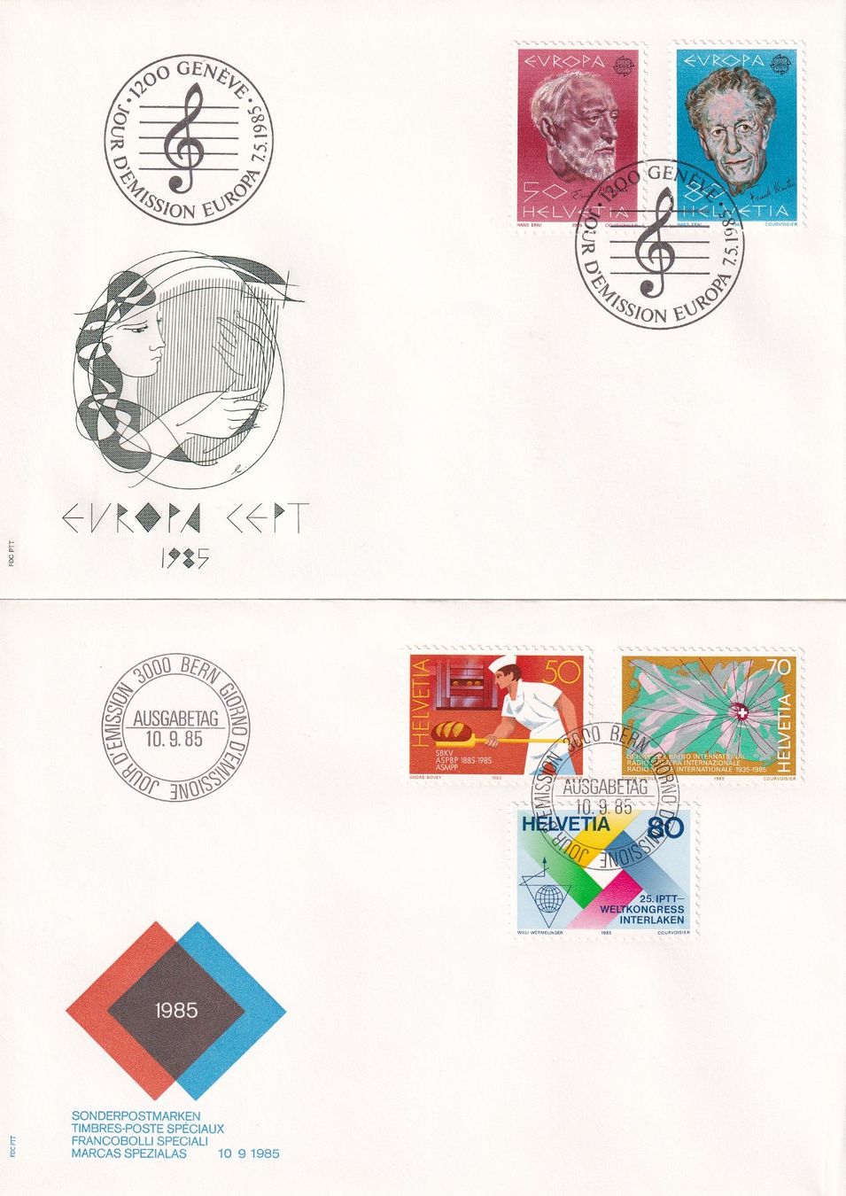 Tutti i francobolli: Lot 8 Briefe FDC 1985 - 1986 – Usato da Rossa venduto da becky05