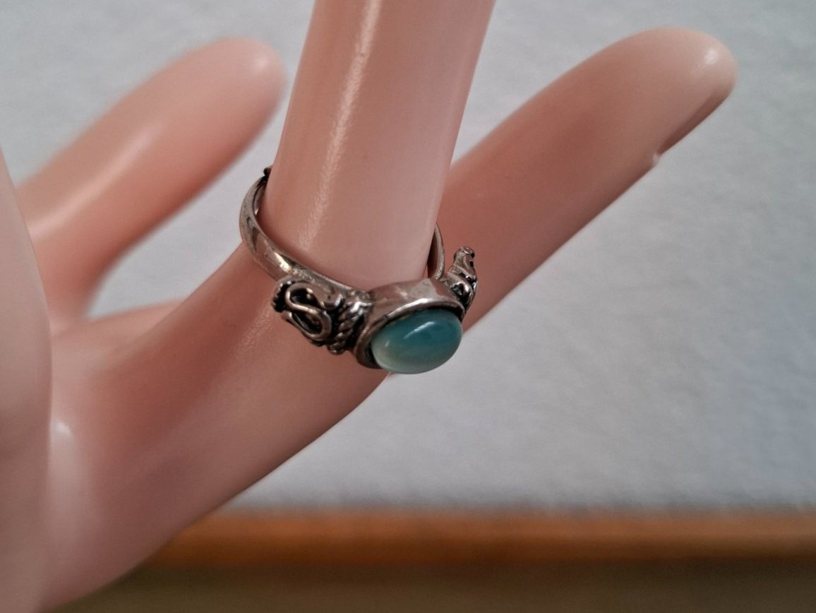 Anelli: Bague Vintage - Argenté et Tuquoise – Usato da Meinier venduto da Gattuso22 1
