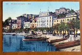 Lugano - Animation sur le Quai - Belle carte ancienne