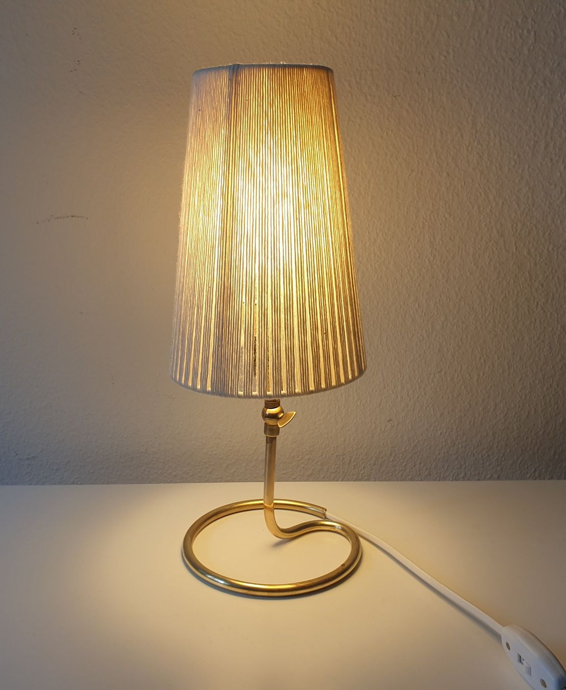 Lampade: Vintage mid-century Tischleuchte Messing, restauriert – Usato da Zürich venduto da reciclista 1