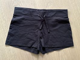 Kurze Strand-Shorts, Schwarz, Grösse 134