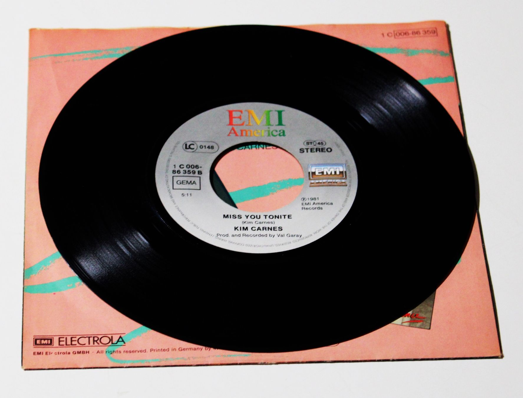 Dischi in vinile: 7" KIM CARNES - BETTE DAVIS EYES - CHART HIT 1981 – Usato da Brüttisellen venduto da Collector-Corner 3