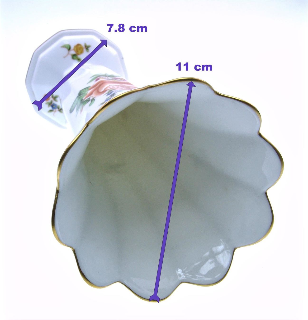 Herend Vasen & Gefässe: grosse Trumpetenvase Herend Ungarn PBR 7075 – Gebraucht aus Langenthal von Antik_Huesli 6