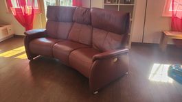 Sofa Leder Himolla elektrisch verstellbar 3-Sitzer