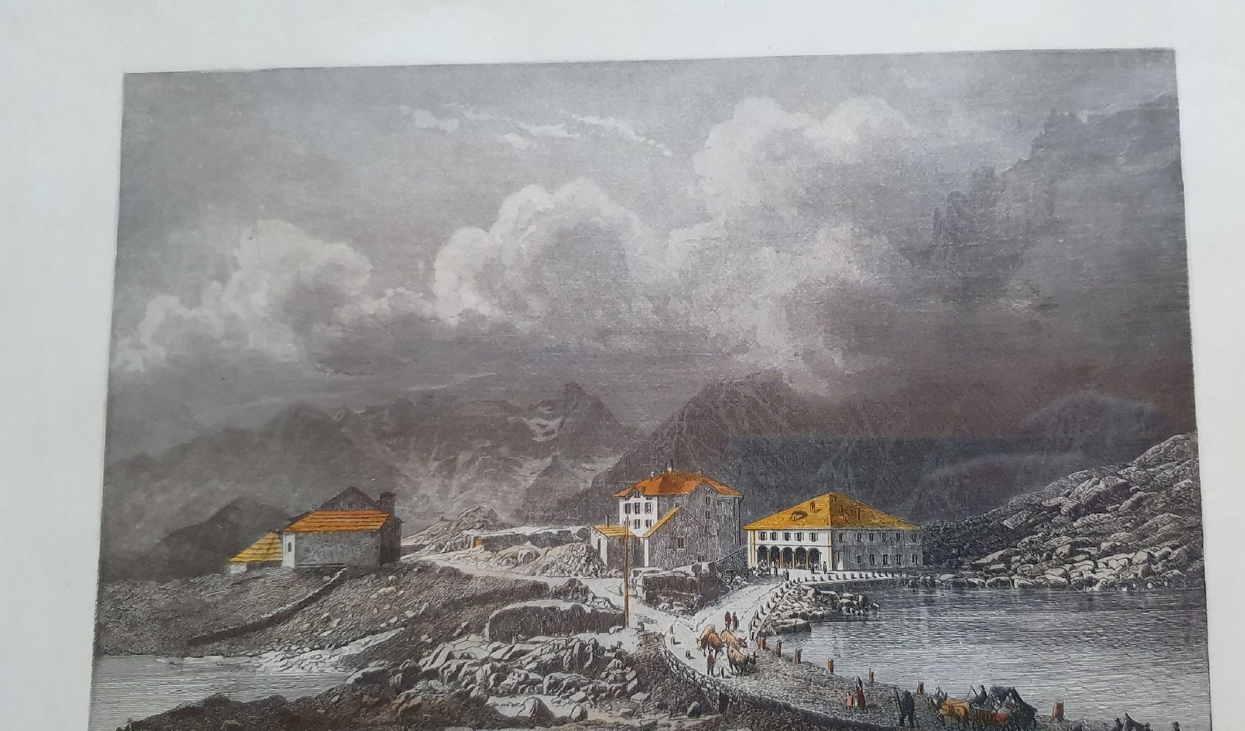 Incisioni: Bild - colorierter Stich - Hospiz St.Gotthard – Usato da Kreuzlingen venduto da Rschweiz1 6