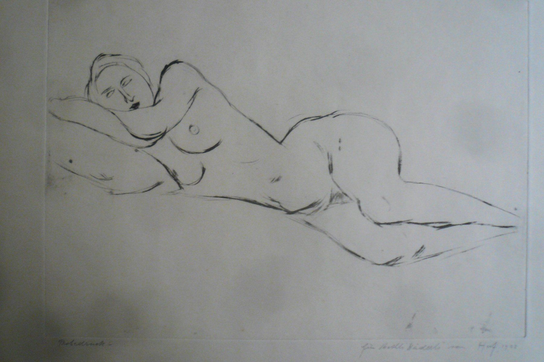 Arts picturaux & lithographies: Fritz HUF 1928, Litho sign. & Widmung – D'occasion à Oberhofen am Thunersee par luuping99 2