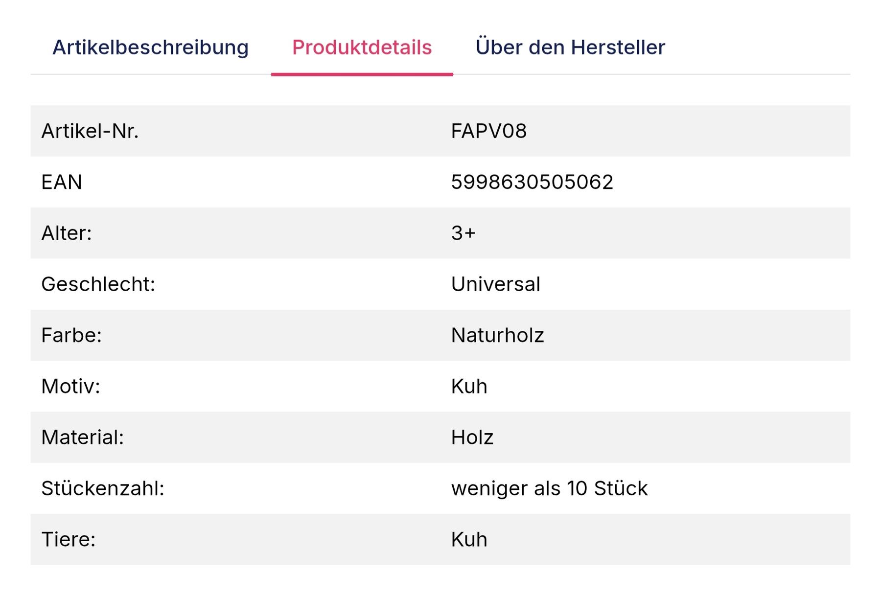 Puzzles: Fauna Holzpuzzel Kuh – Neuf (Voir description) à Zürich par Kris8050 2