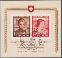 1941, J98I+J99I (PJ-Block, Nr.10) Ersttag von Bern, K:750.-