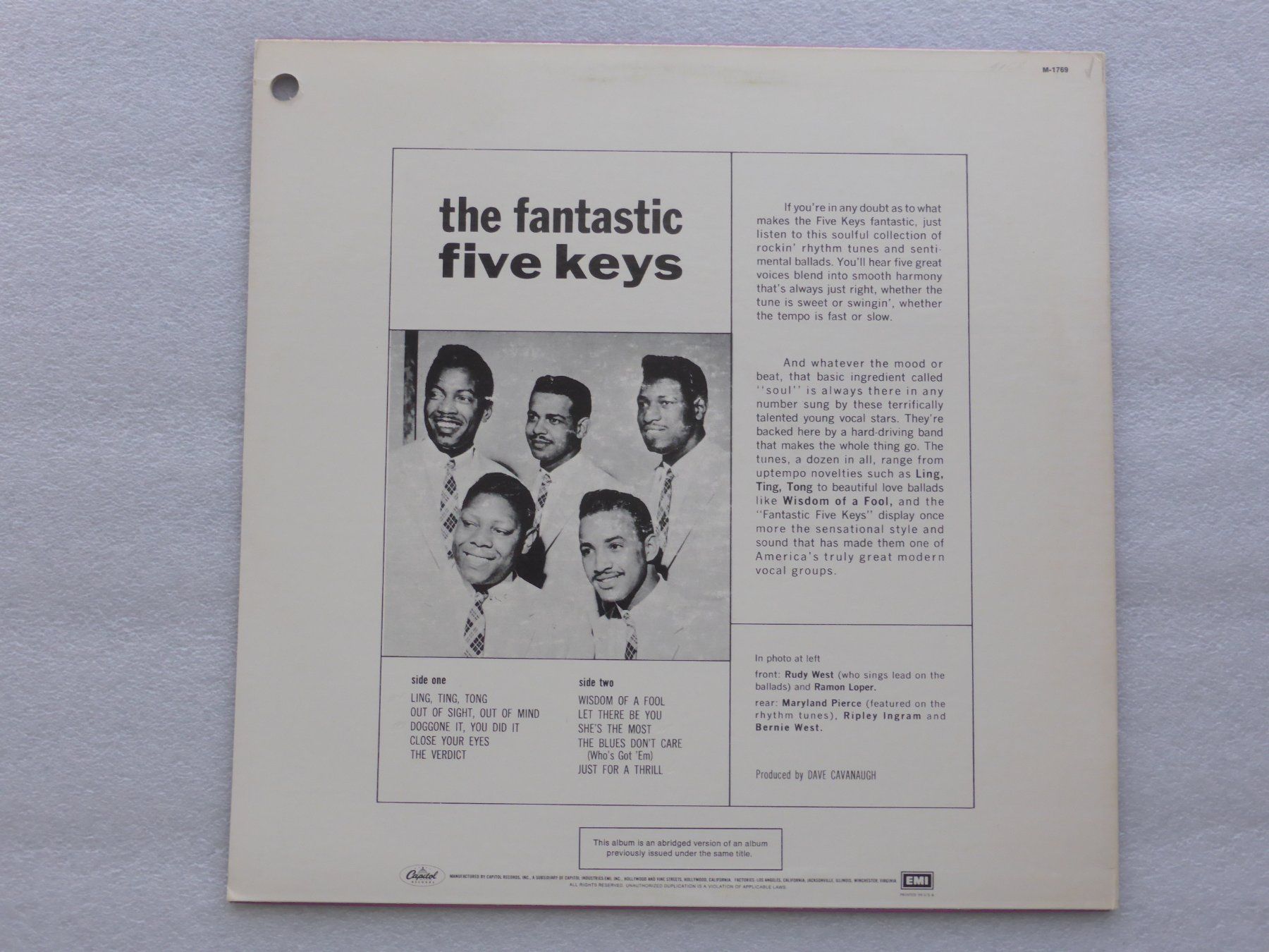 Dischi in vinile: VINYL  LP   THE FIVE KEYS – Usato da Küssnacht am Rigi venduto da Sunnestrahl 3
