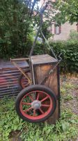 Einachsiger stabiler Handwagen mit Gummireifen