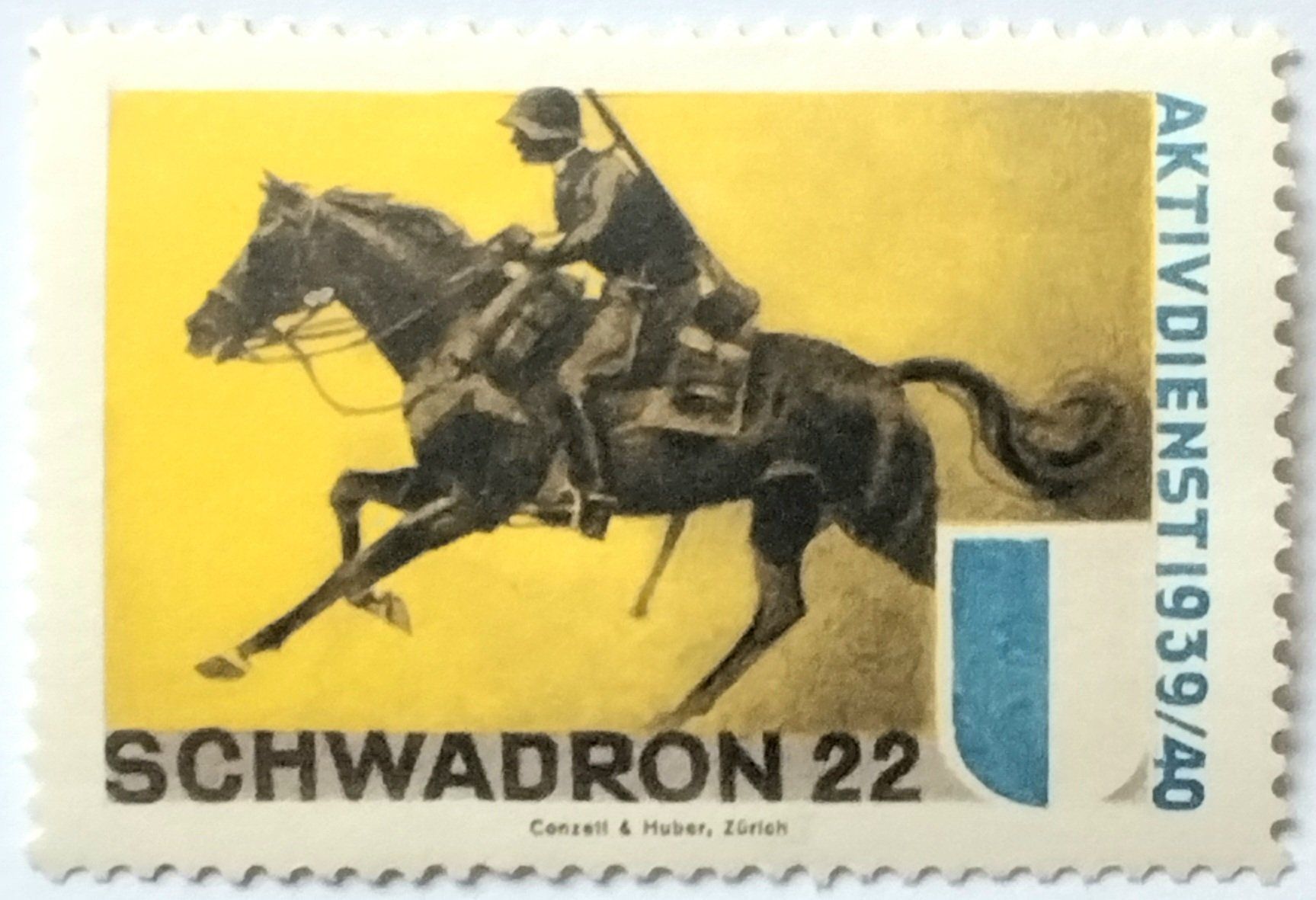 Alle Briefmarken: Schwadron 22, 2.WK, Wi Kav 25 – Gebraucht aus Niederuzwil von LichtPhil