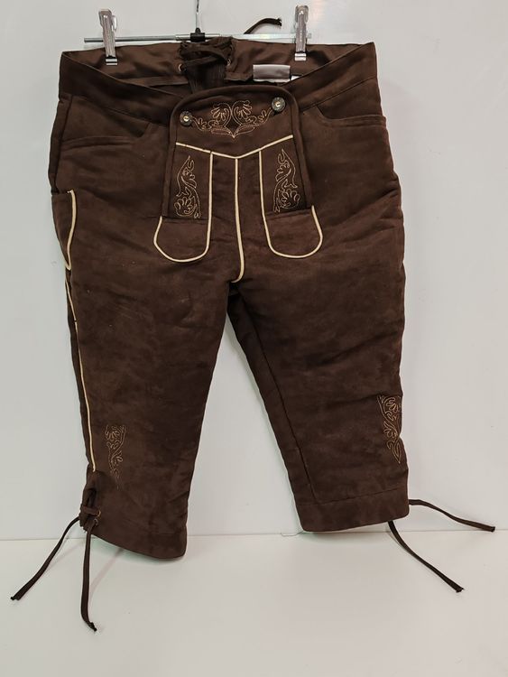 Damen Lederhose Kurz - Trachtenhose Mit Hosenträger Für Oktoberfest