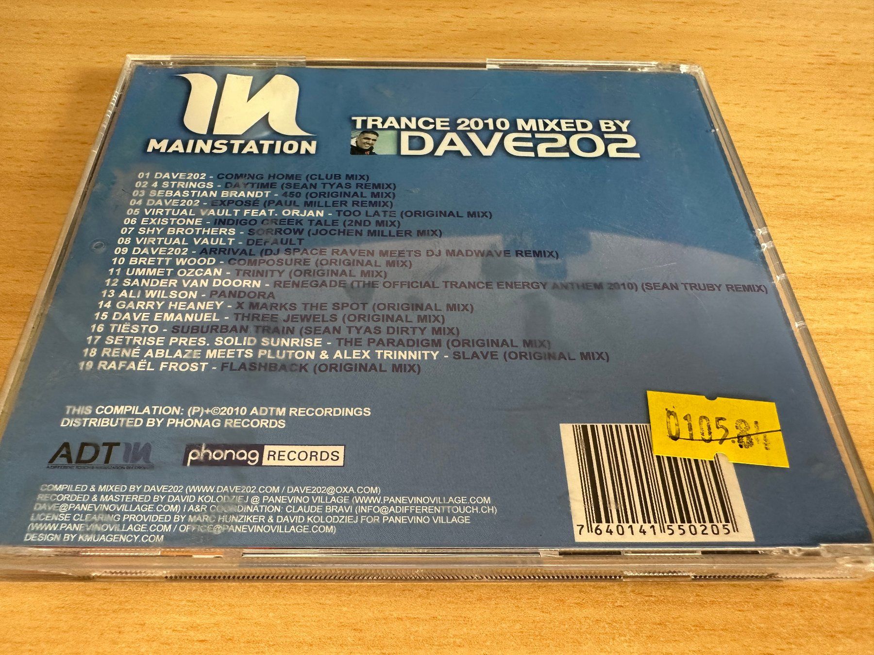 CD: Dave202 – Mainstation Trance 2010 – Usato da Rikon im Tösstal venduto da Alpenmutz 1