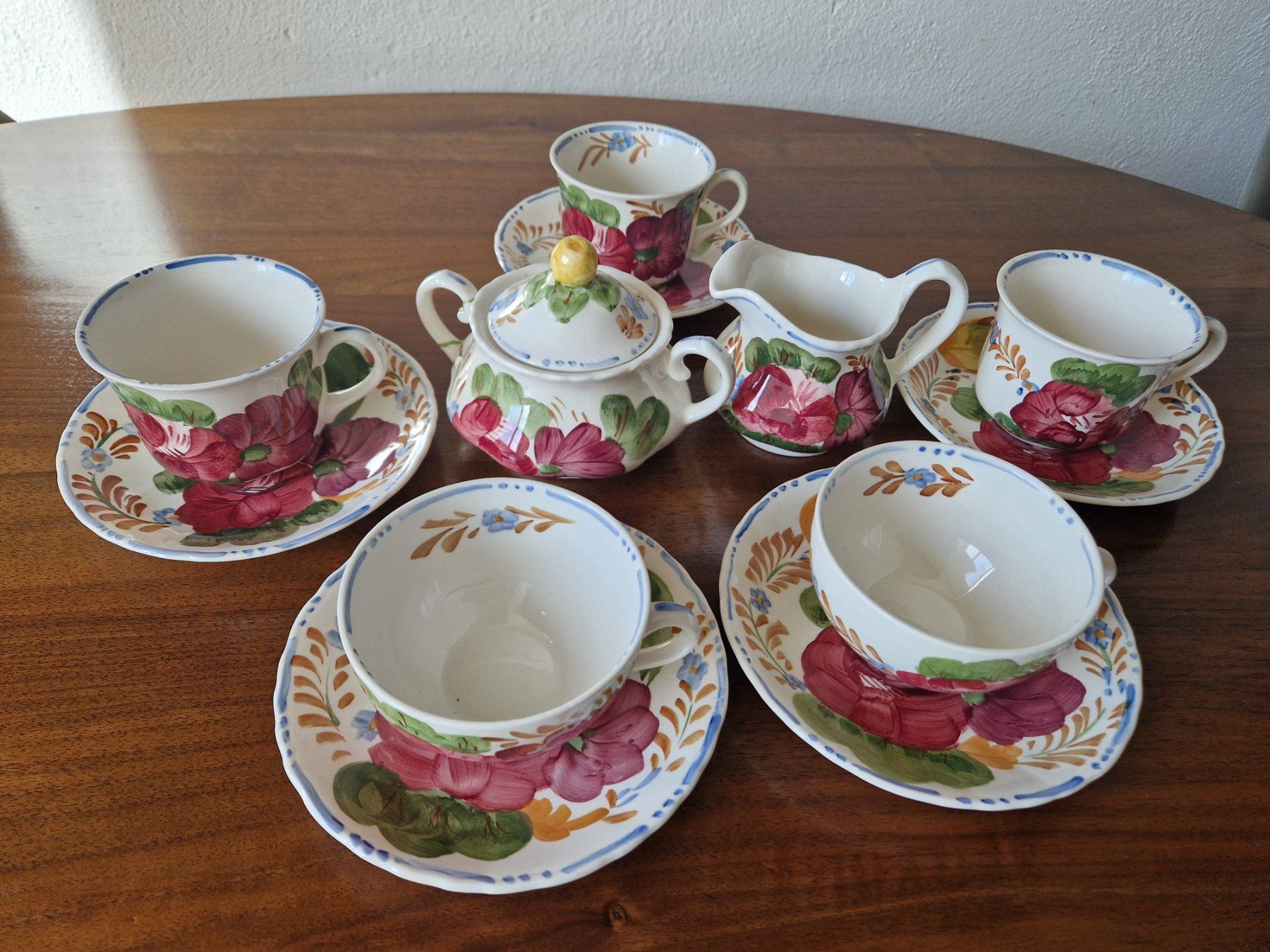 Set di piatti: Kaffee- Tee Set Belle Fiore – Usato da Bern venduto da Antikbatik 1