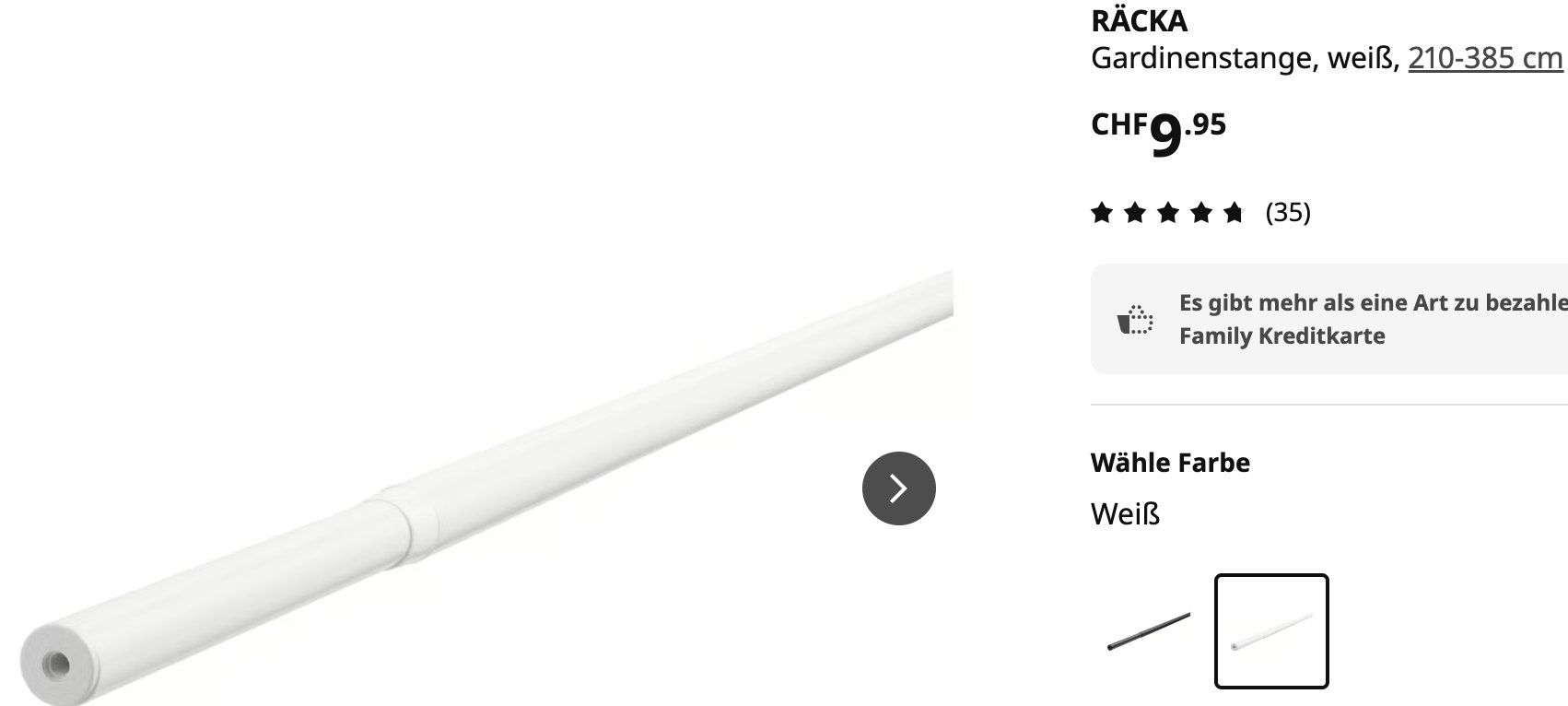 Tende: Vorhänge und Stangen SET von IKEA – Usato da Emmenbrücke venduto da lanfran 4