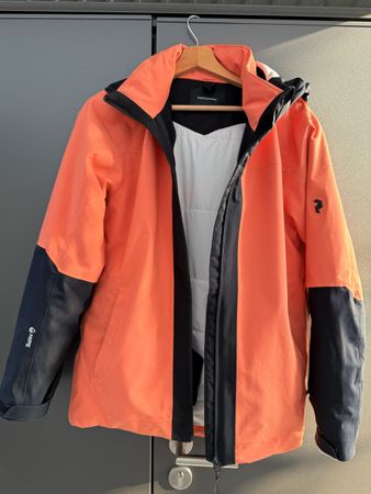 Skijacke Peak Performance Hipe orange schwarz softshell
