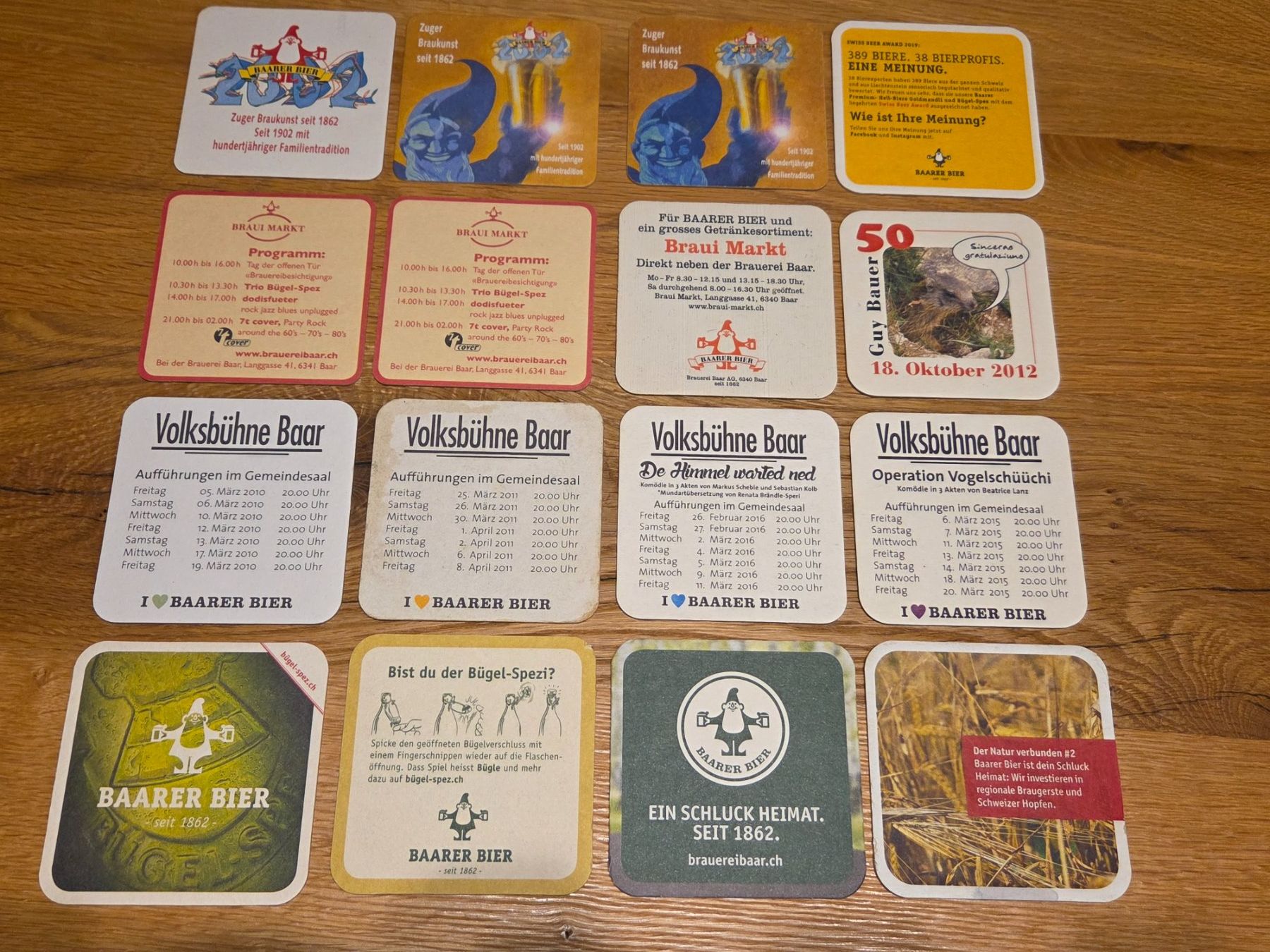 Sottobicchieri: 16 verschiedene Baarer Bier Deckel – Nuovo (secondo la descrizione) da Baar venduto da Liebherrbagger 1