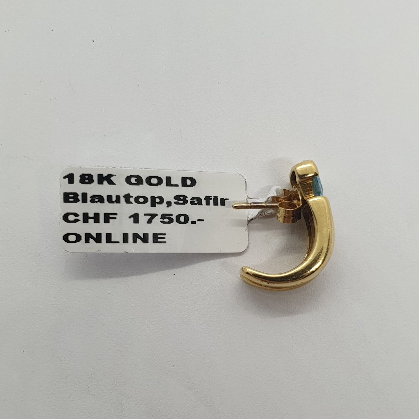 Orecchini pendenti & Orecchini a lobo: Echt 18K Gold - Blautopas, Saphir Ohrringe – Usato da Luzern venduto da Luzern-Goldhaus 2