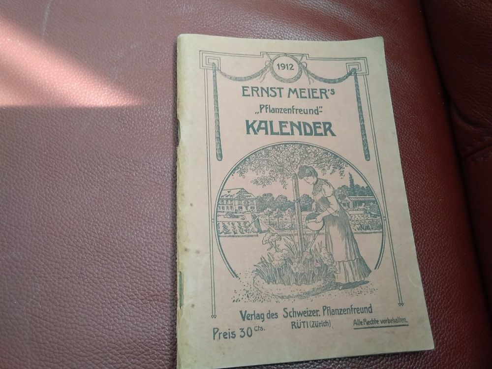 Pflanze Kalender 1912  Kaufen auf Ricardo