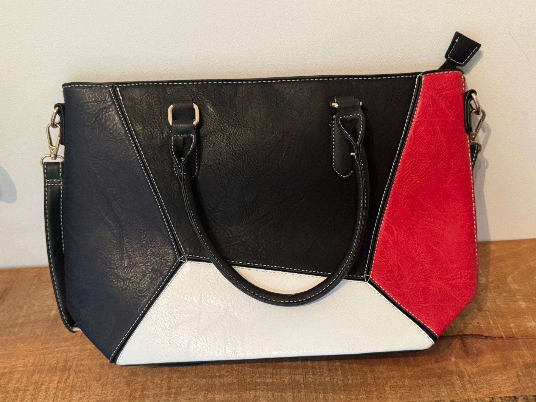 Borse da donna: Schicke echte Leder Handtasche in Blockfarben - NEU! – Nuovo (secondo la descrizione) da Uhwiesen venduto da mic_kd6g