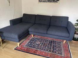 Ecksofa/couch, blau/blue