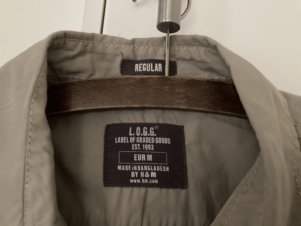 H&M Camicie: Ab 9.- Herren Hemd kurzarm Grösse M Regular fit Beige H&M – Usato da Cureglia venduto da VintageCoinCollect91 2