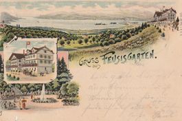 Gruss aus Feusisgarten-Hotel - Litho 1900