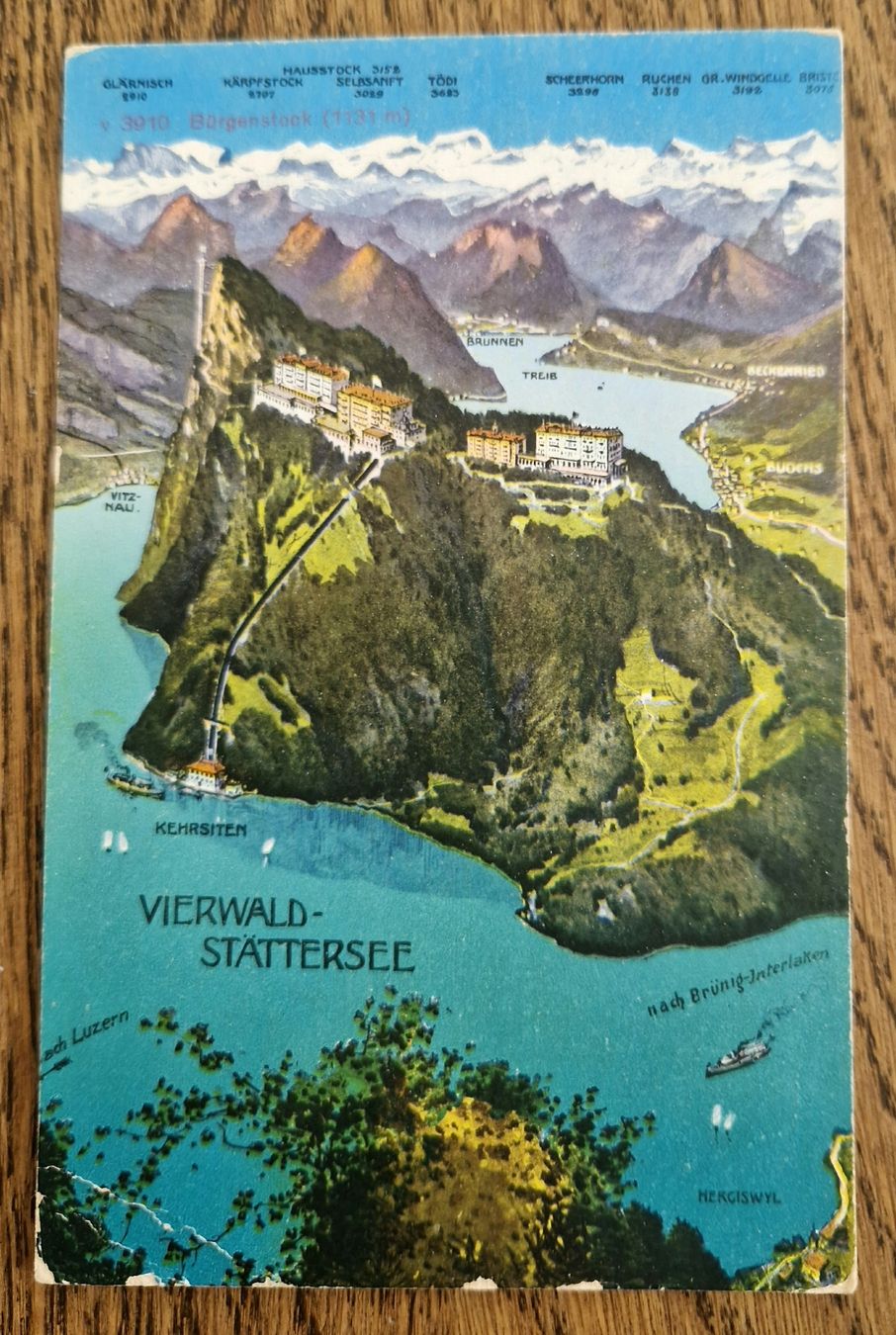 Cartoline postali: Bürgenstock mit Bahn – Usato da Ebikon venduto da Donar50