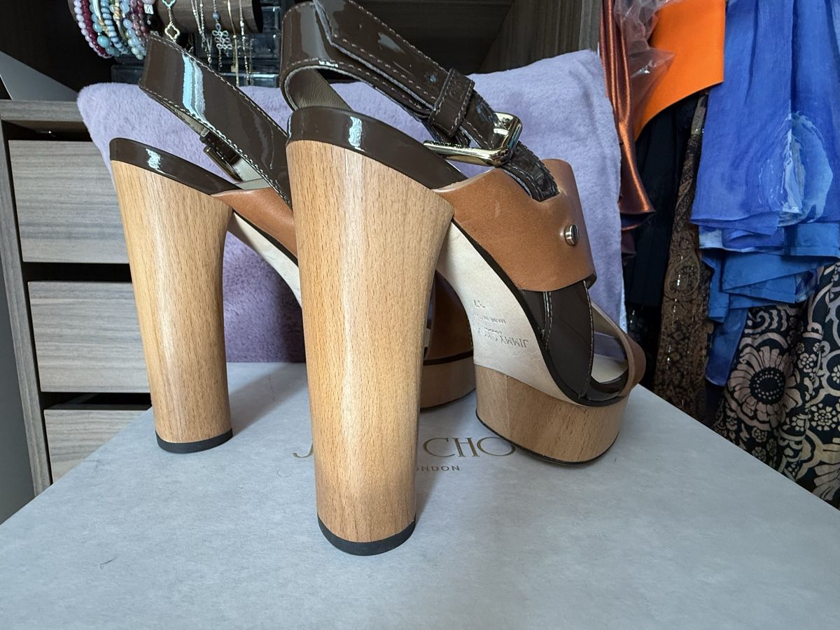 Jimmy Choo Damenschuhe: Jimmy Choo Sandales compensées en cuir 37 – Neu (gemäss Beschreibung) aus Aire-la-Ville von Luxury_dressing 6