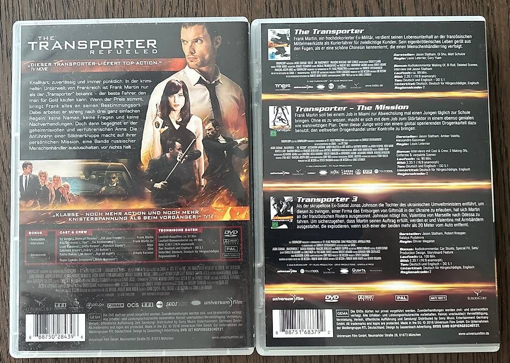 Tutti i DVDs: Transporter Collection 1-4 DVD  – Usato da Winterthur venduto da Geilotime 2