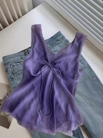 Damen Bluse Lila Grösse M