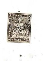 stehende helvetia   5rp braun