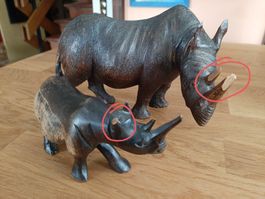 Nashorn aus Holz