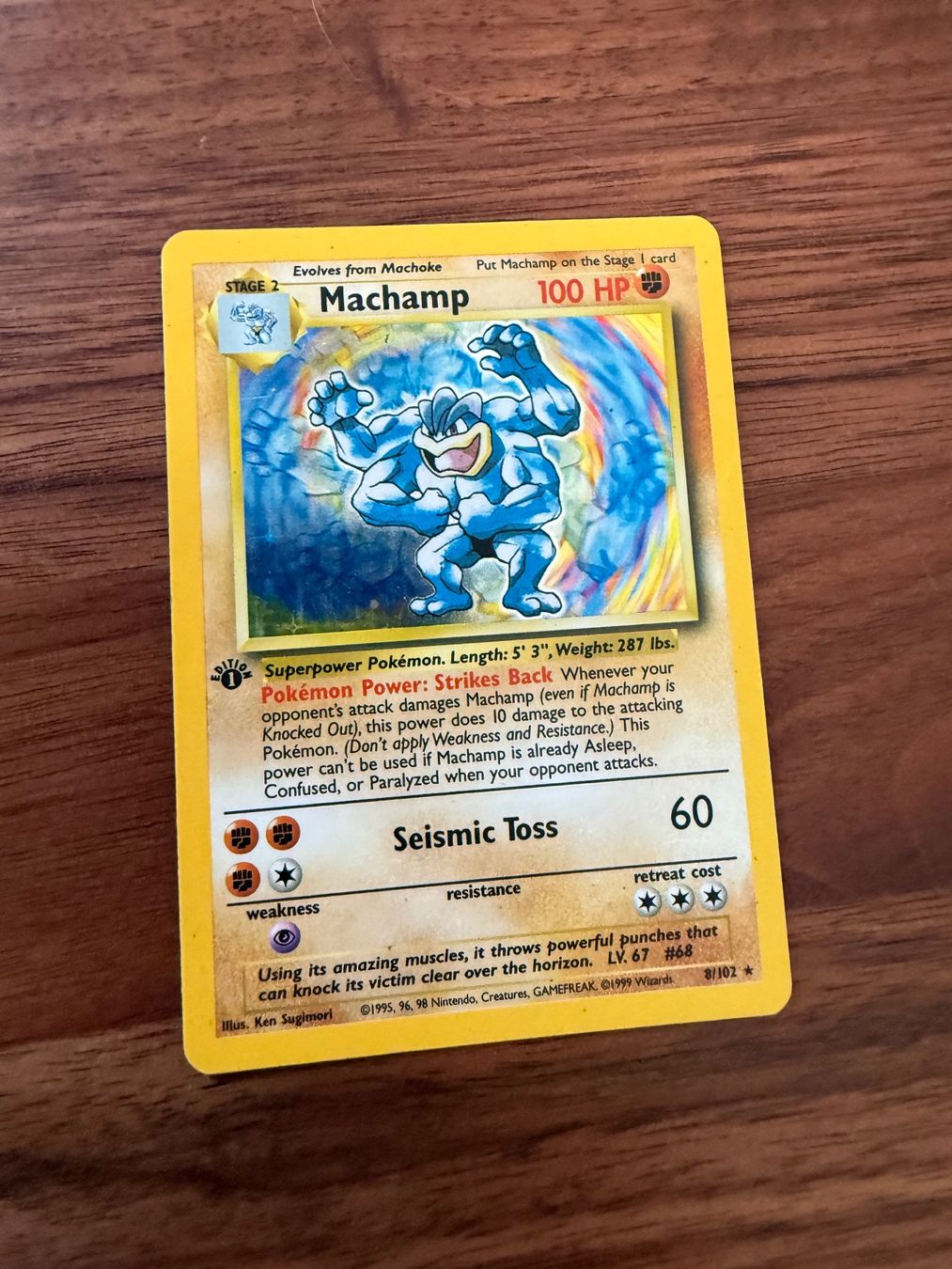 Pokémon Carte collezionabili: Machamp Holo 1st Edition EN - Base Set 8/102 – Usato da Chiggiogna venduto da TheLegend88