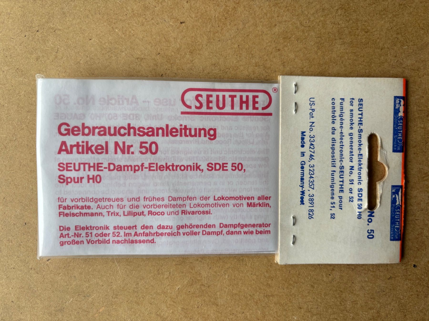 Märklin Modellini di ferrovie: Seuthe 50 Dampf-Elektronik Dampfgenerators – Nuovo e nell'imballaggio originale da Hauterive NE venduto da eriamch 1