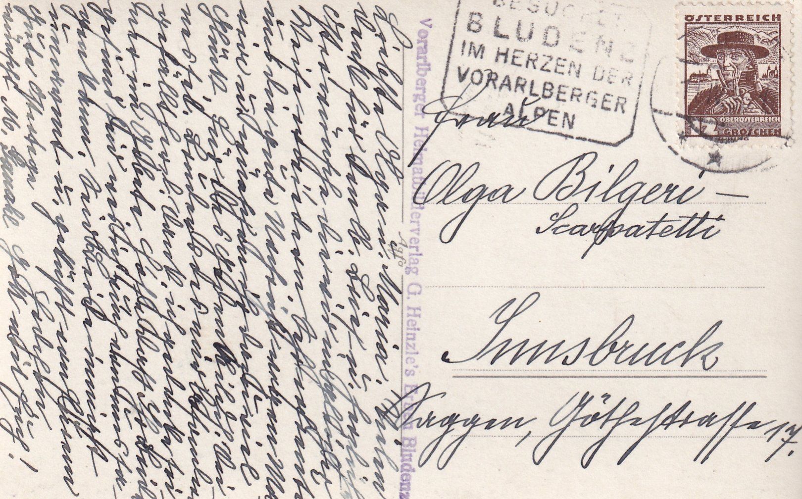 Cartoline postali: Bludenz /aw – Usato da Hombrechtikon venduto da Rudolf07 1