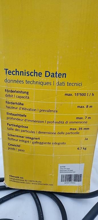 Pompes et pièces: SCHMUTZWASSERPUMPE  NEU   – D'occasion à St. Gallen par kratzki01 1
