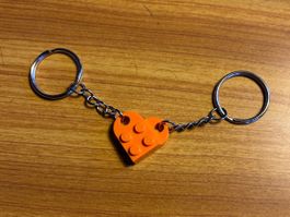 Schlüsselanhänger Herz ❤️ Glücksbringer Valentinstag Lego